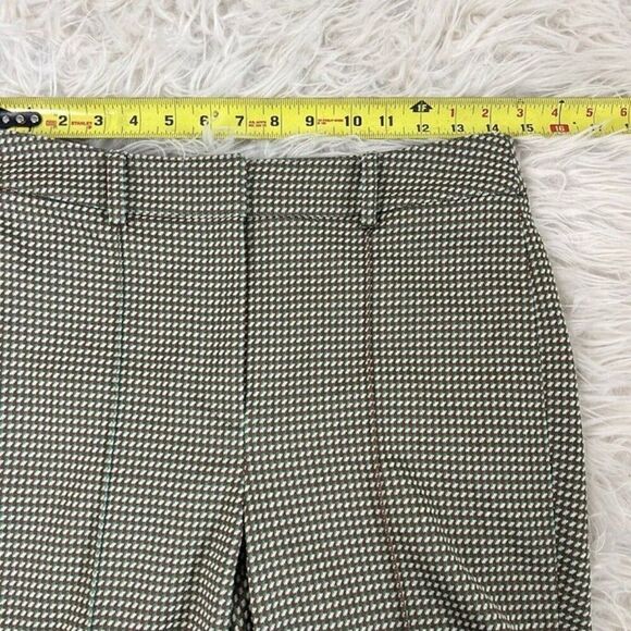 Veronica Beard Size 4 Gani Cropped Jacquard Flared Jersey Knit Pants Green NWOT - Picture 6 of 11